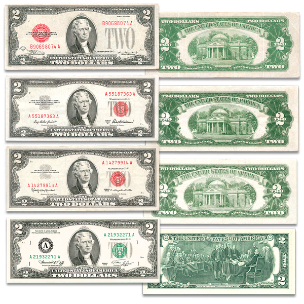 Complete Type Set of Small-Size $2 Notes