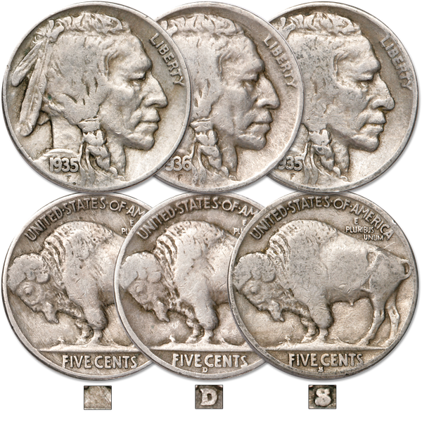 Buffalo Nickel All-Mint Set