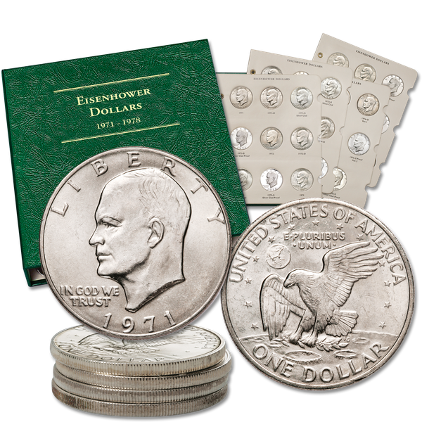 1971-1978 Eisenhower Dollar Set with Album