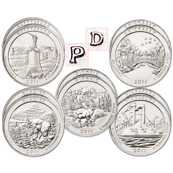 2011 National Park Quarter Year Set (10 coins)