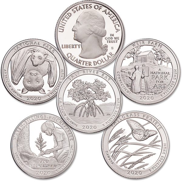 2020-S 99.9% Silver America's National Park Quarter Proofs