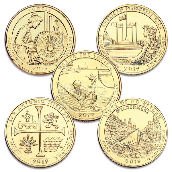 2019 Gold-Plated National Park Quarter Year Set