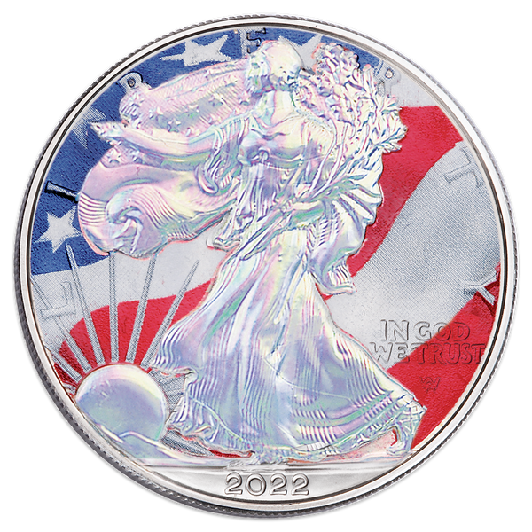 2022 Colorized & Hologram Silver American Eagle