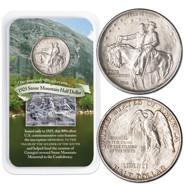 1925 Stone Mountain Silver Half Dollar Commemorative in Showpak
