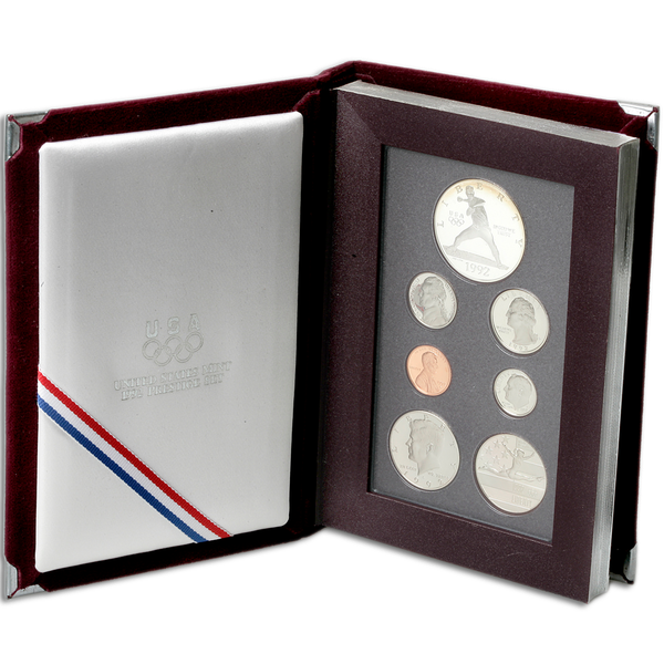 1992-S U.S. Mint Prestige Proof Set (7 coins), Choice Proof, PR63