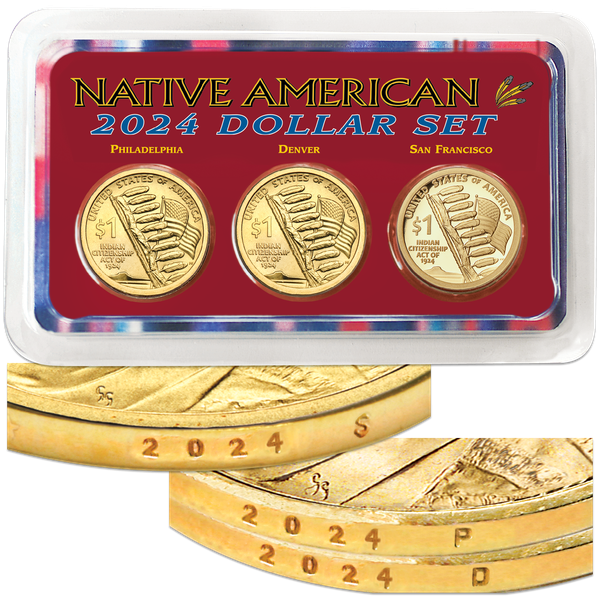 2024 PDS Native American Dollars in Showpak | Littleton Coin