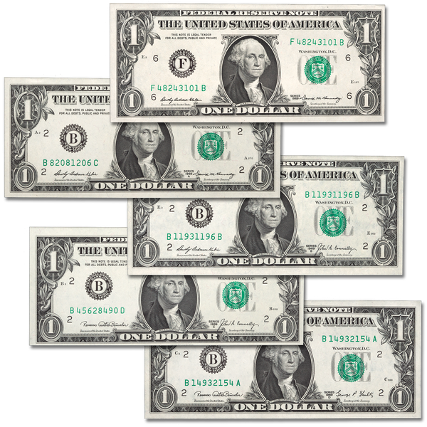 1969 $1 Federal Reserve Note Set