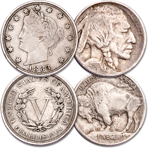 First-Year Type One 1883 & 1913 Nickel Set