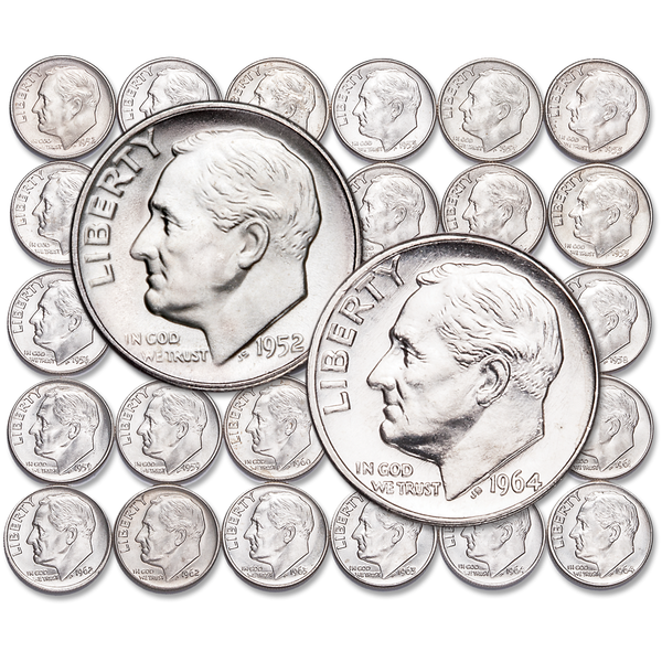 1952-1964 Complete Roosevelt Dime Set with Album | Littleton Coin
