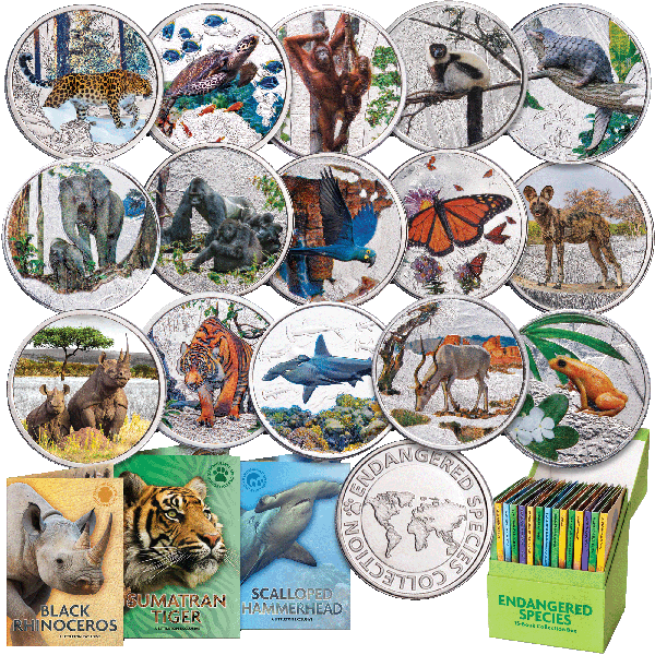 Complete Endangered Species, 15 Book Collection with Box