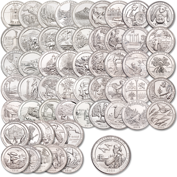 2010-2021 National Parks Quarter Set (56 coins)