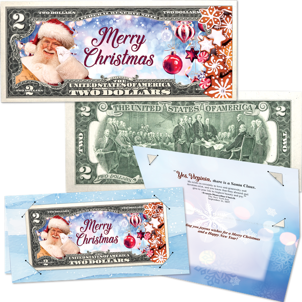Colorized Note Merry Christmas Card