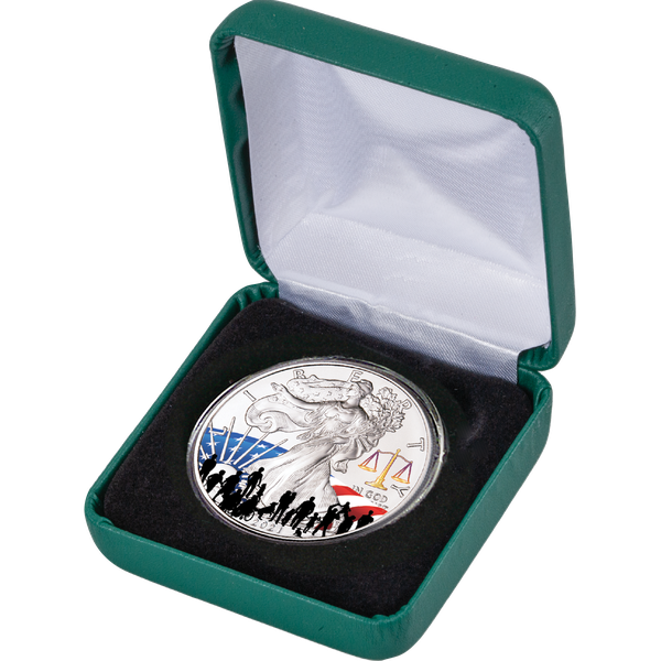 2021 Colorized Justice for All Silver American Eagle | Littleton
