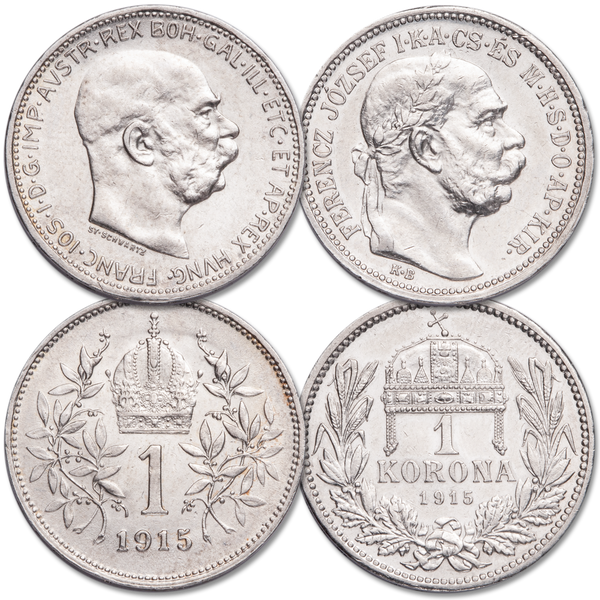 1912-1916 Austro-Hungarian Empire Silver Set