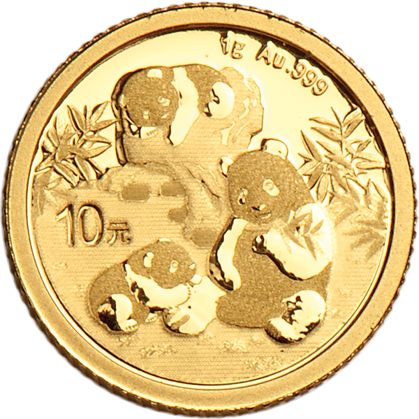 2025 China 1g Gold 10 Yuan Panda in Deluxe Holder | Littleton Coin
