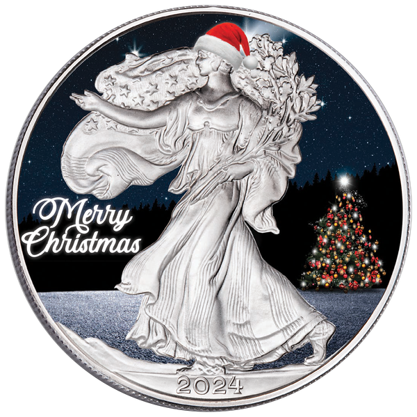 2024 Merry Christmas American Silver Eagle