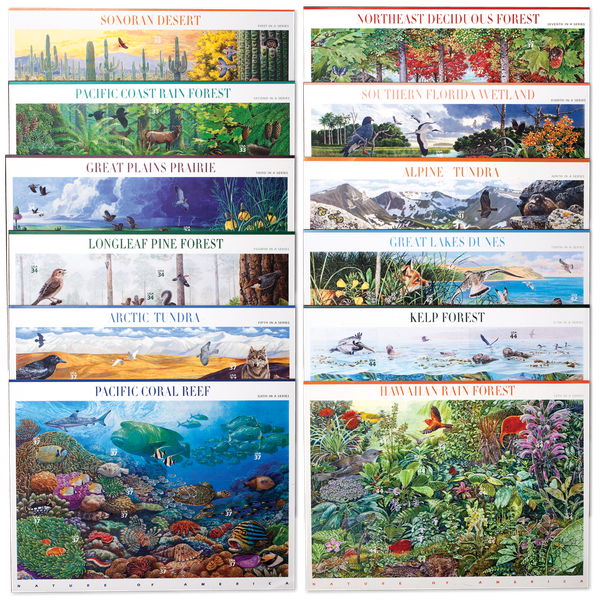 1999-2010 Nature of America 12-Sheet Stamp Collection