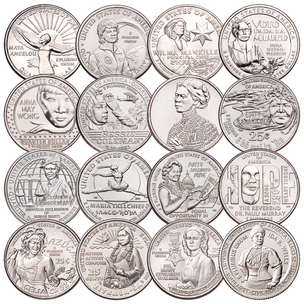 2022-2025 U.S. Women Quarter Set (16 coins)