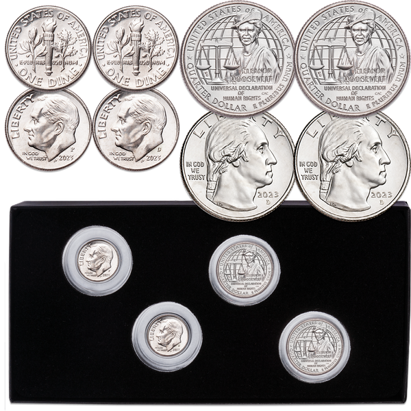 2023 P&D Roosevelt Dime and Eleanor Roosevelt Quarter Set