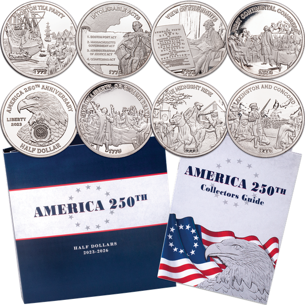 America 250th Niue Half Dollar Series with Folder