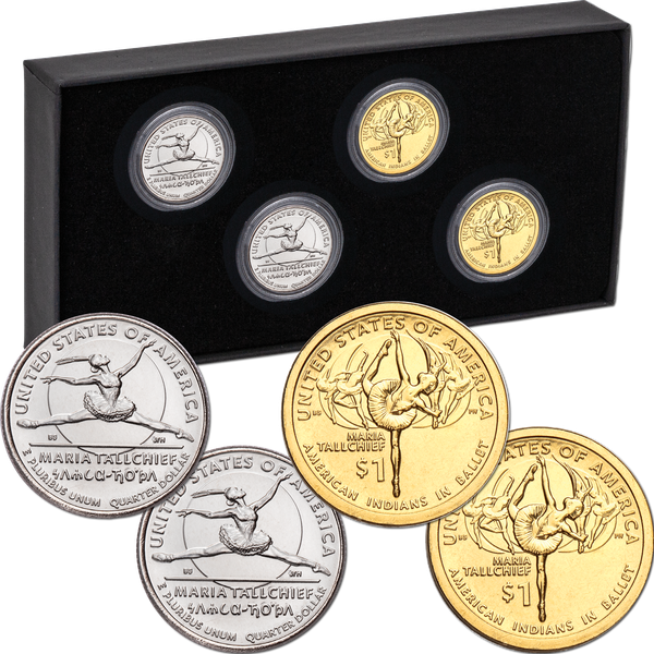 2023 P&D Maria Tallchief Quarter and Native American Dollar Set