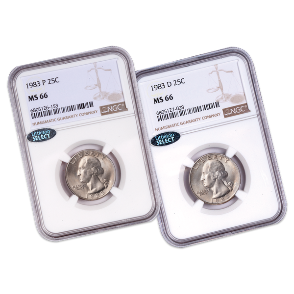 1983 P&D Washington Quarter Set