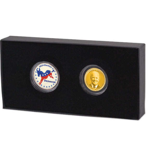 2024 Democratic Party/Joe Biden Colorized Coin Set | Littleton
