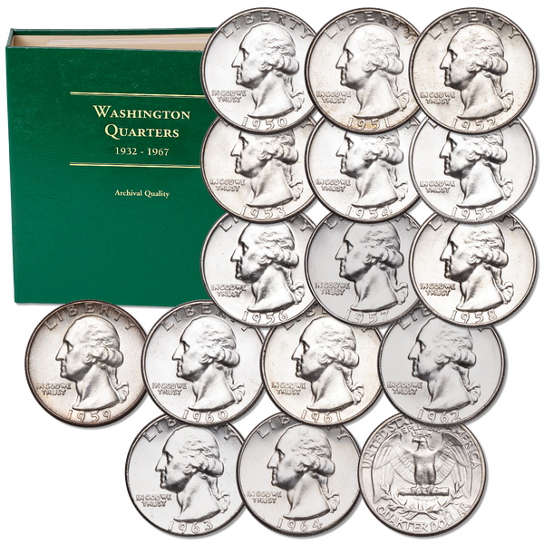 1950-1964 Washington Silver Quarter Year Set