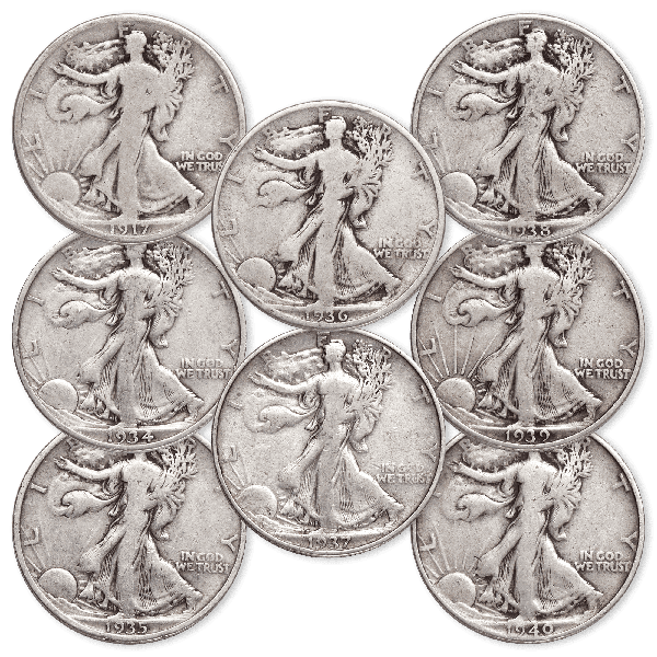 Set of Pre-1941 Liberty Walking Half Dollars | Littleton Coin Company
