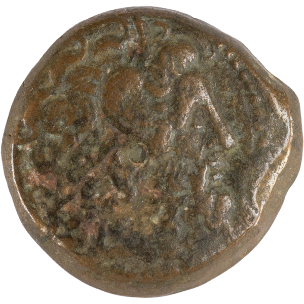 285-246 B.C. Ptolemy II Extra Small Bronze Zeus Svoronos