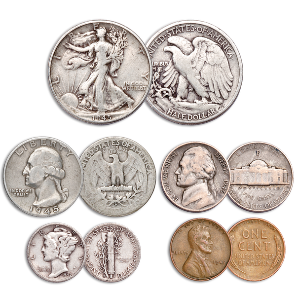 1945 WWII Silver Year Set (5 coins)