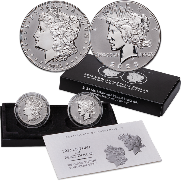 2023-S Morgan and Peace Silver Dollar Reverse Proof Set
