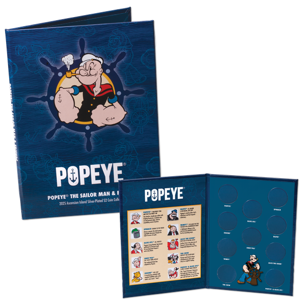 2025 Ascension Island $2 Popeye® and Friends Folder