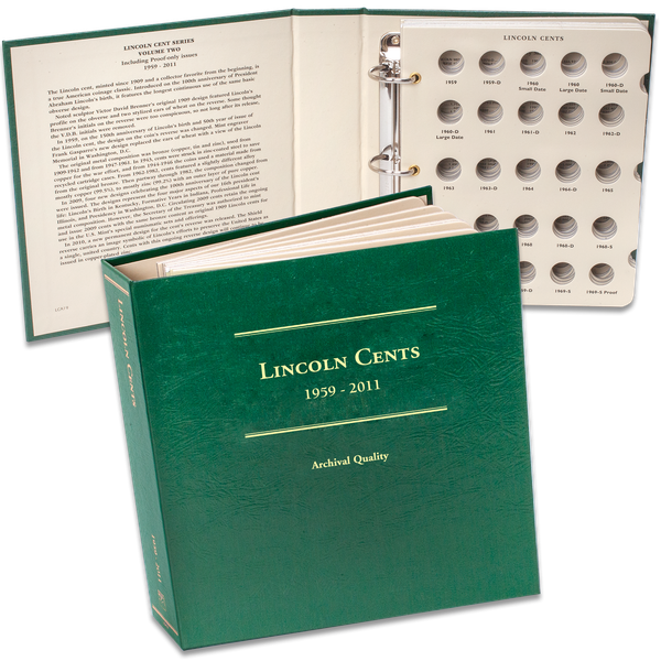 1959-2011 Lincoln Cent Album, Volume 2, with Anniversary Holes