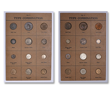 [photo:Popular type coin holders from 75 years ago.]