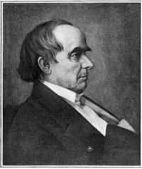 [photo: Webster portrait "flipped" for comparison]