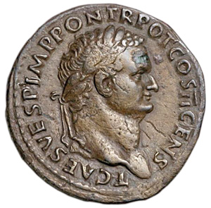 [photo: Typical Roman portrait coin from my collection.]