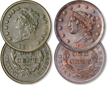 Classic Head and Liberty Head were the last large cents to be produced.