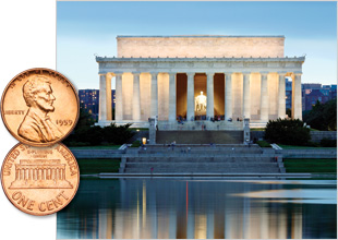 The Lincoln Memorial reverse design change of 1959 marks the 150th anniversary of Abe Lincoln's birth and the 50th anniversary of the Lincoln series.