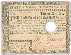 [photo: $3 Colonial Note]