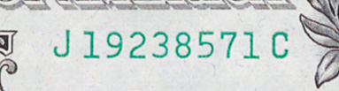 A block is the first and last letter in a serial number – this note comes from block JC.