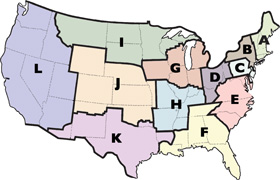 Federal Reserve Districts Map