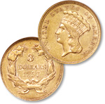 Indian Princess three dollar gold piece