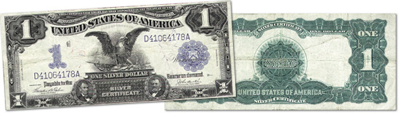 ﻿﻿$1 Black Eagle Silver Certificate - Series 1899