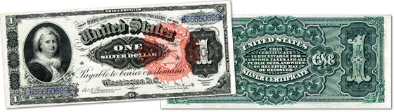 $1 Martha Washington Silver Certificate - Series 1886