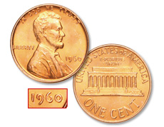 1960 Cent, Small Date