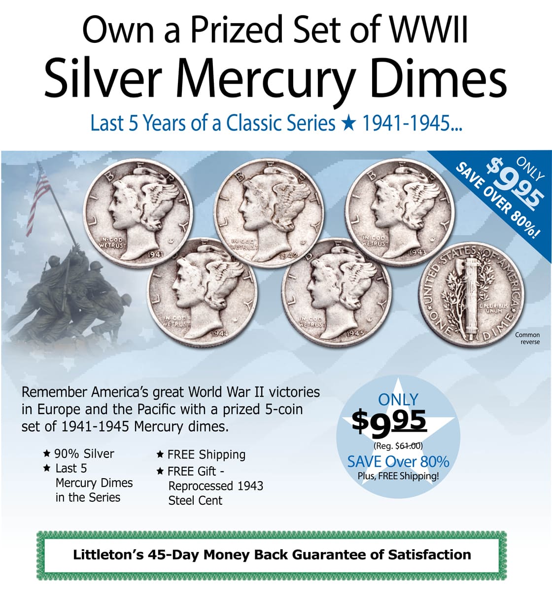 Own a Prized Set of WWII Silver Mercury Dimes