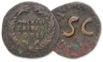 [photo: Augustus Bronze coin of Philippi]