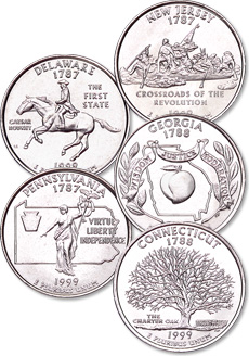 1999 Statehood Quarter designs