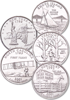 2001 Statehood Quarter designs